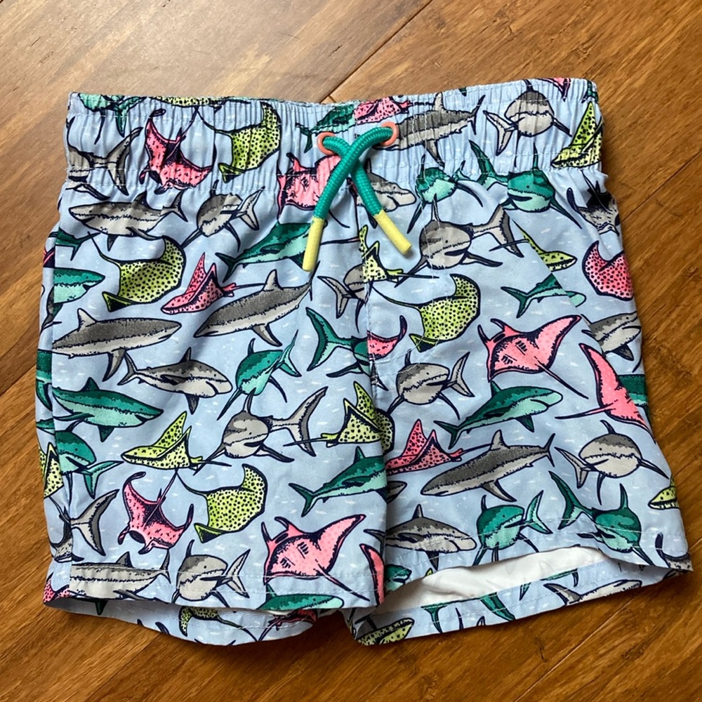 EUC Shark Print Swim Trunks 18M